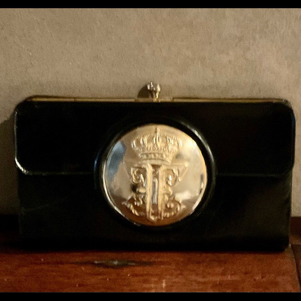 Vintage wallet leather and gold hardware for SAKS